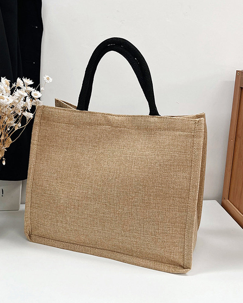 Portable Linen Large Capacity Shoulder Bag