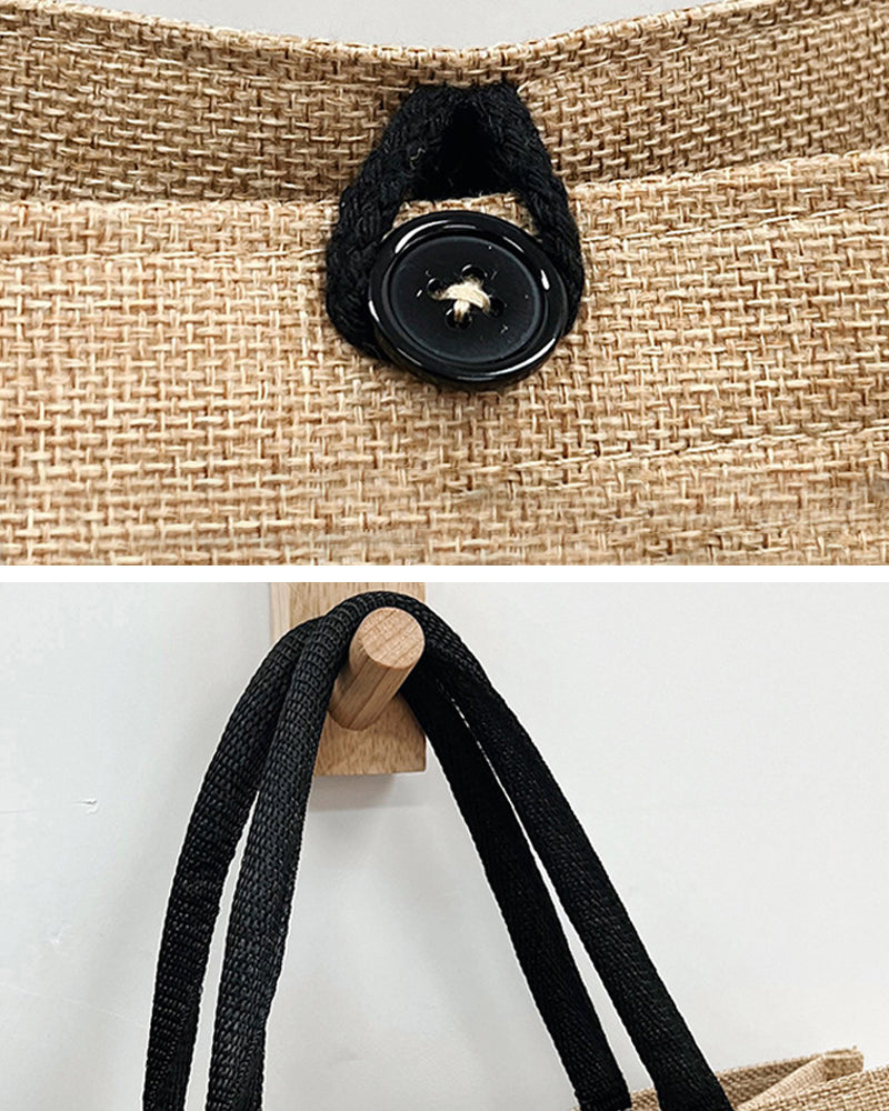 Portable Linen Large Capacity Shoulder Bag