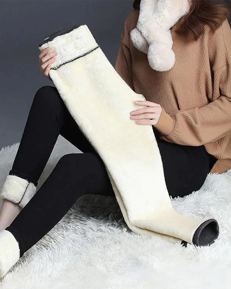 Lambskin winter leggings