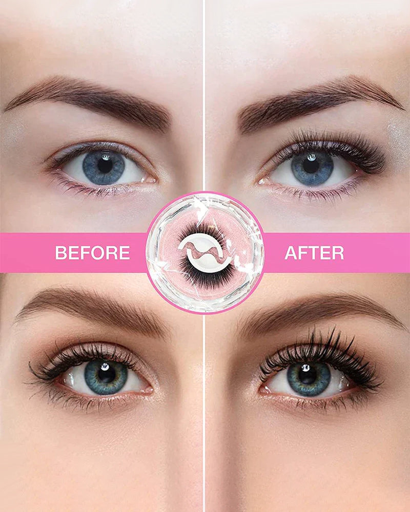 Reusable self-adhesive eyelashes