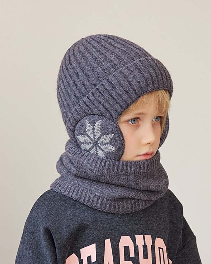 Winter beanie hat scarf sets warm knit hat