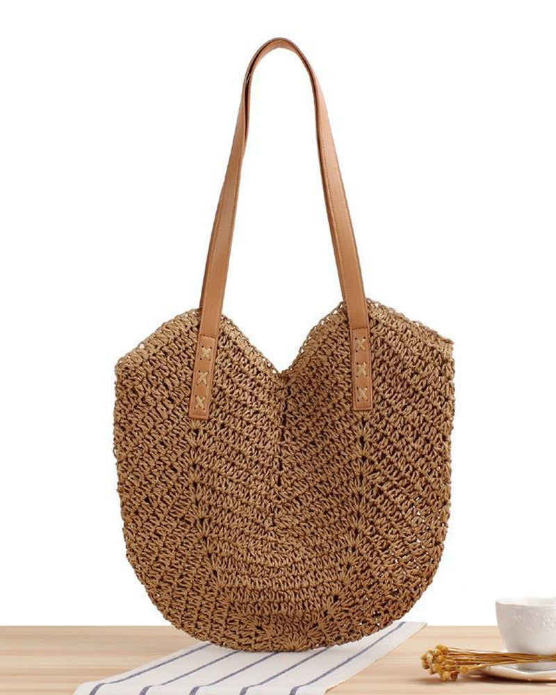 Tote Crossbody Straw Bag