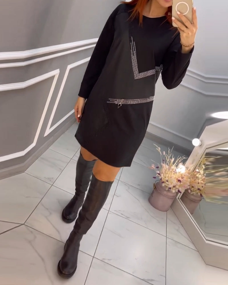 Artistic color block dress