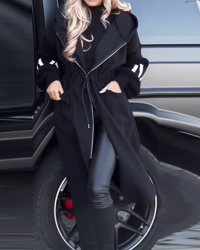 Casual pocket loose long coat