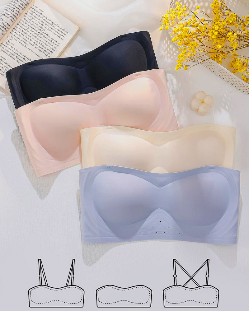 Strapless Solid Color Comfort Bra