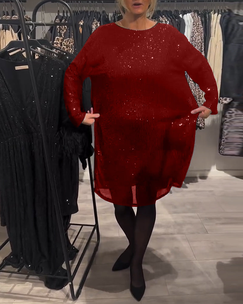 Elegant Backless Strappy Sequin Dress