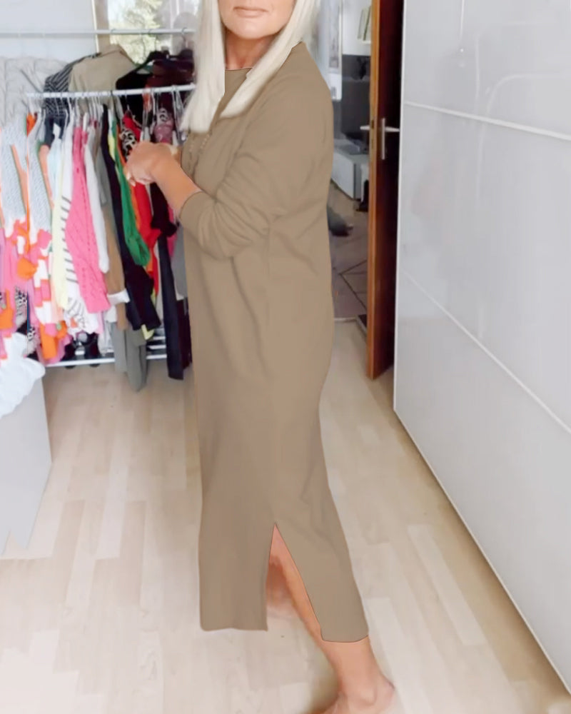 Casual round neck dress