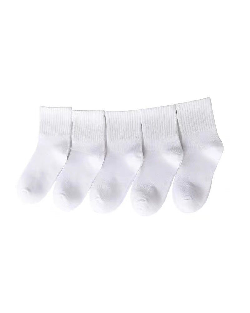 Simple solid color comfortable socks