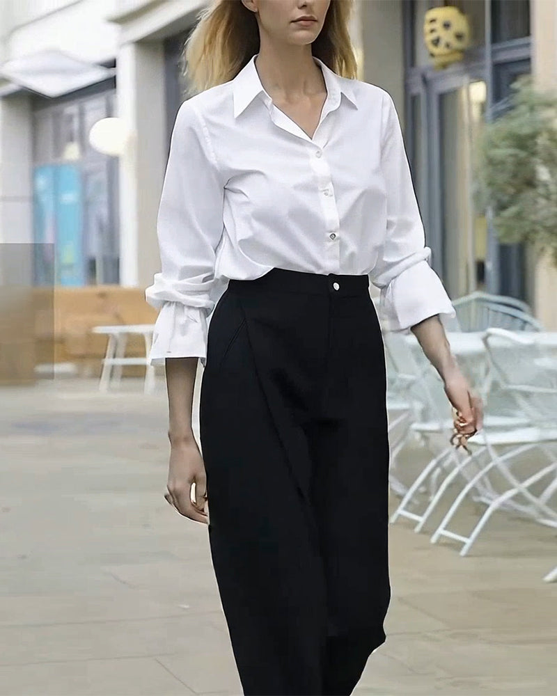 Stylish Pleated Tapered Daily Pants