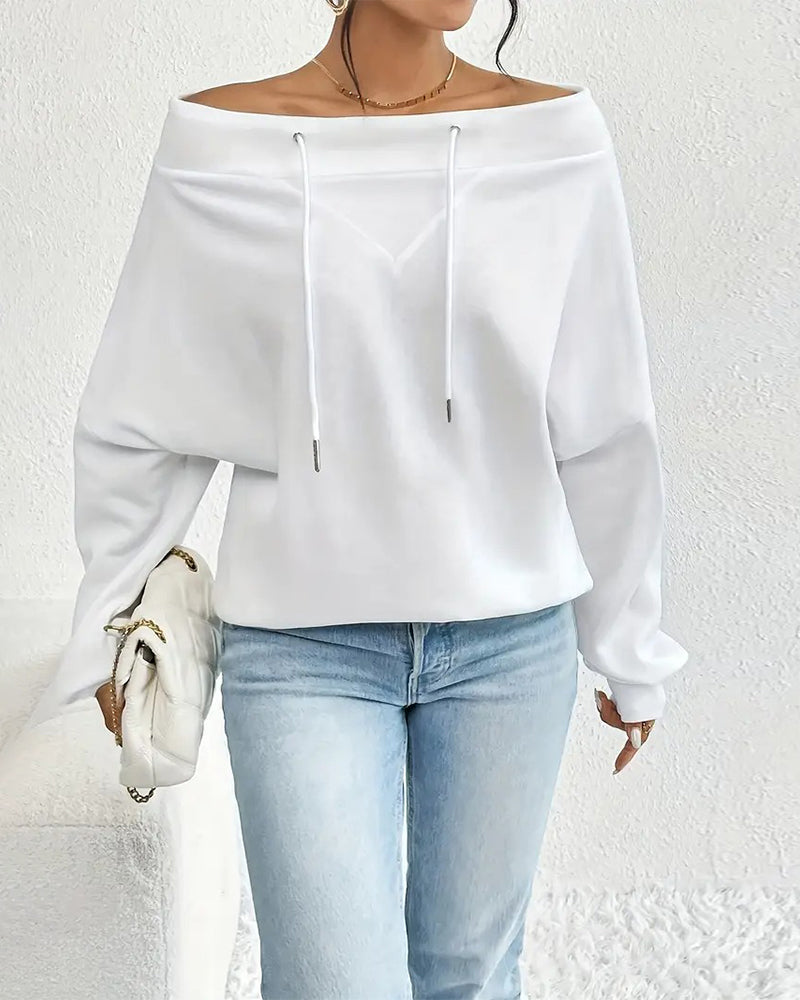 Fashion Solid Color Sweatshirt