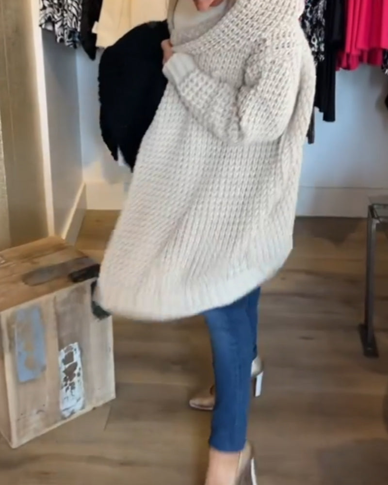 Solid colour cardigan