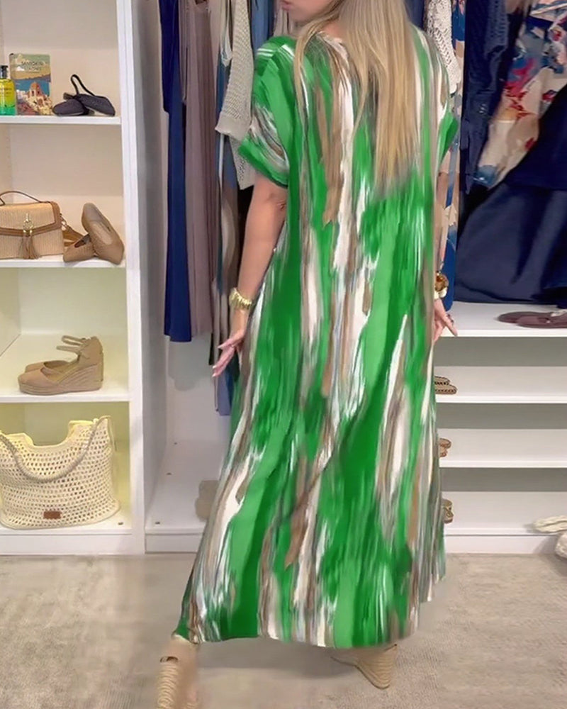 Casual Loose V-Neck Dress