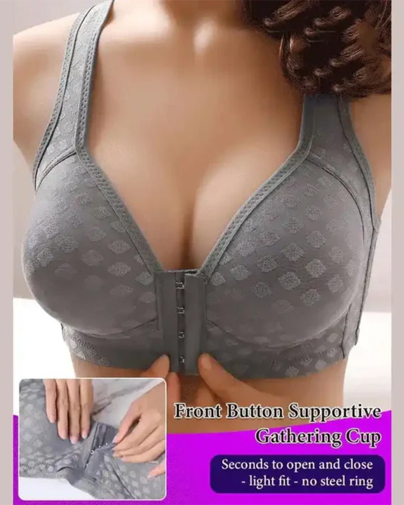 Front-Clasp Anti-Sagging Bra