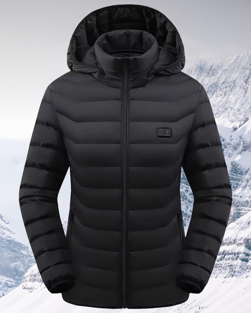 Smart Heating Hooded Cotton Coat