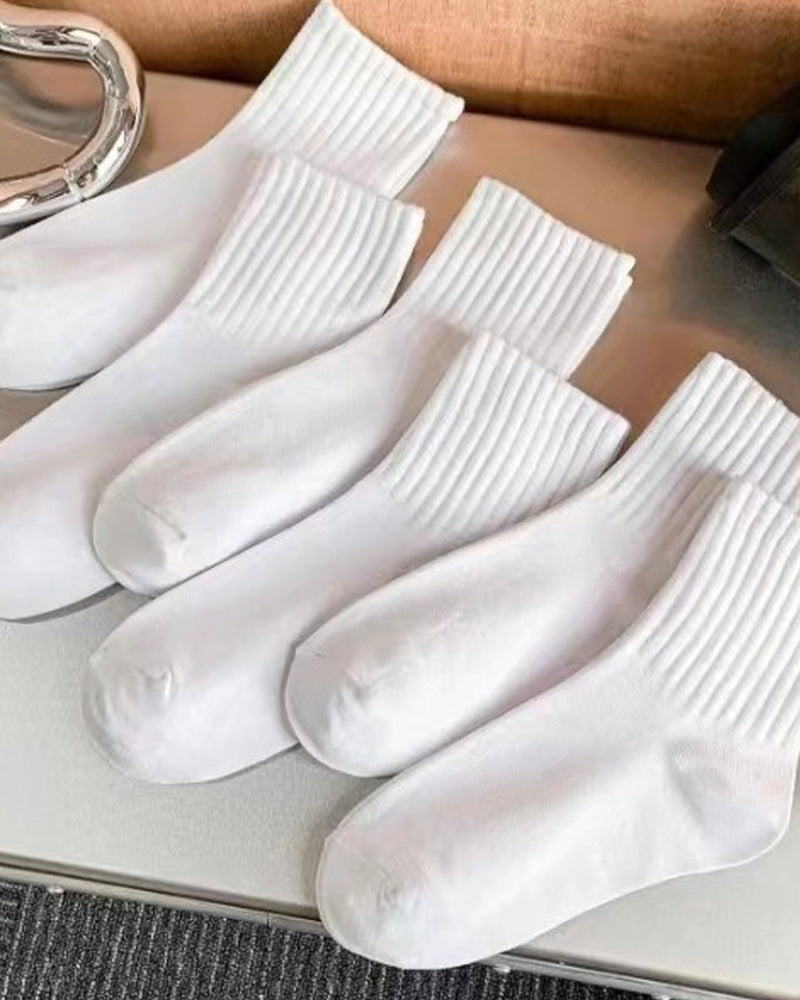 Simple solid color comfortable socks