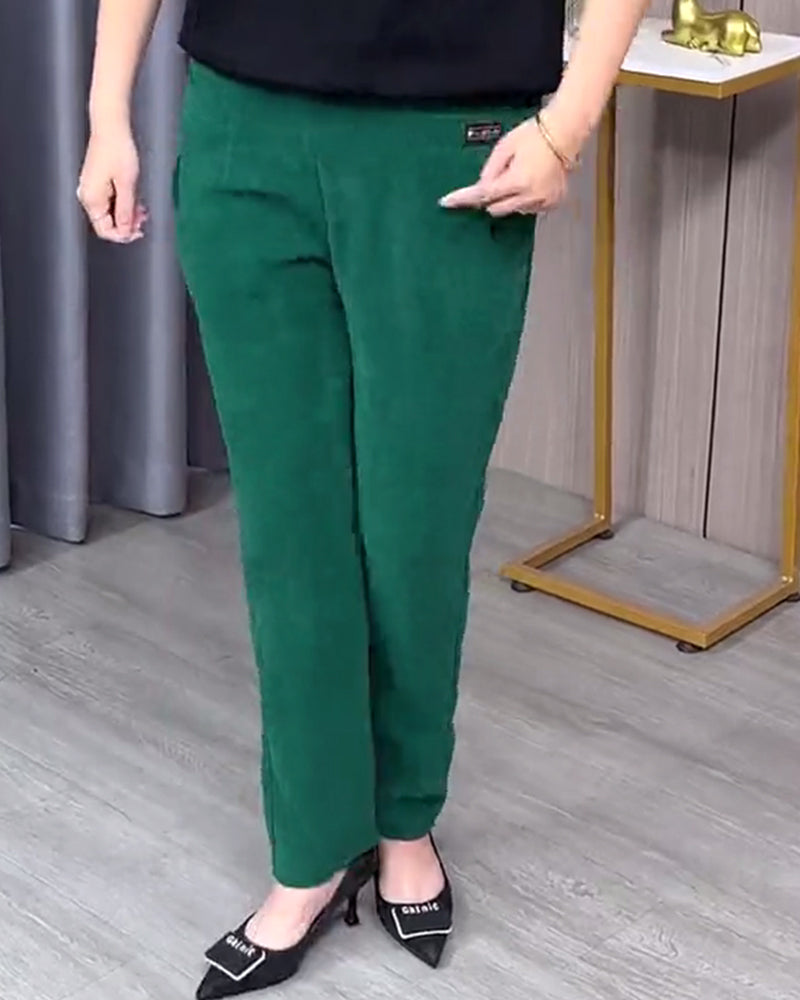 Solid Color Stretch Skinny Pants