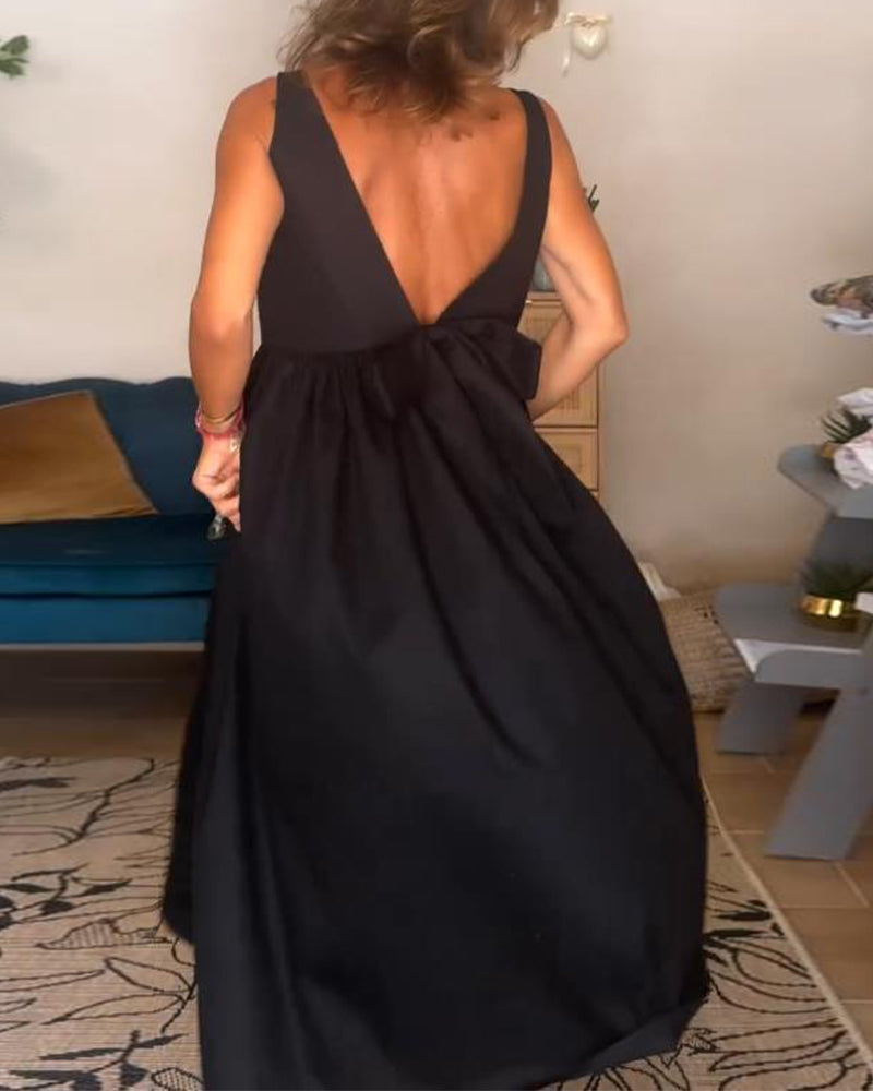 Backless Bow Dress