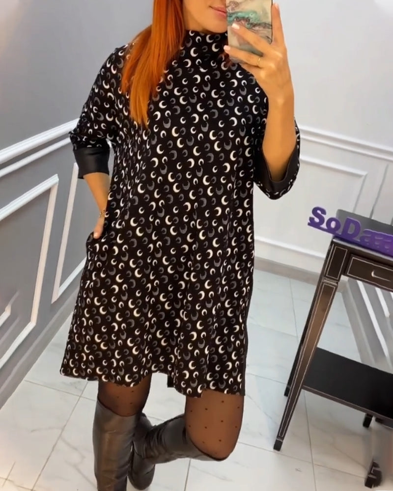 Casual butterfly printed dress