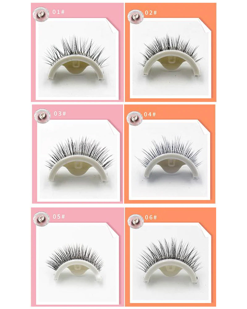 Reusable self-adhesive eyelashes