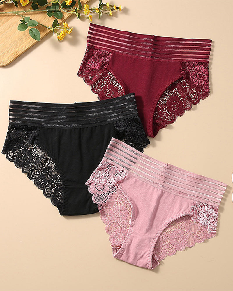 Wide Waist Lace Panties