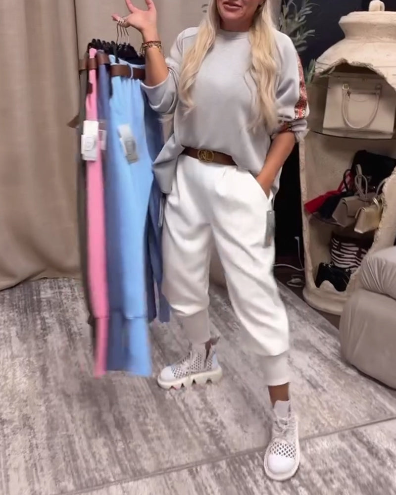 Solid Color Simple Pants