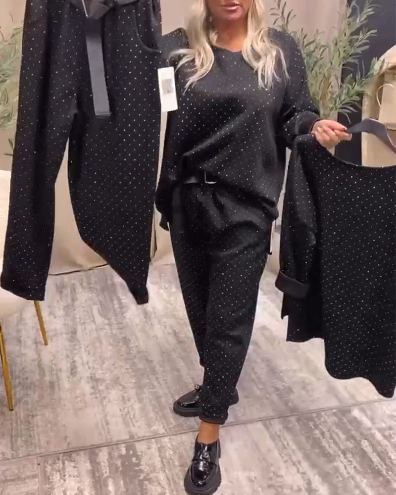 Round Neck Temperament Leisure Suit