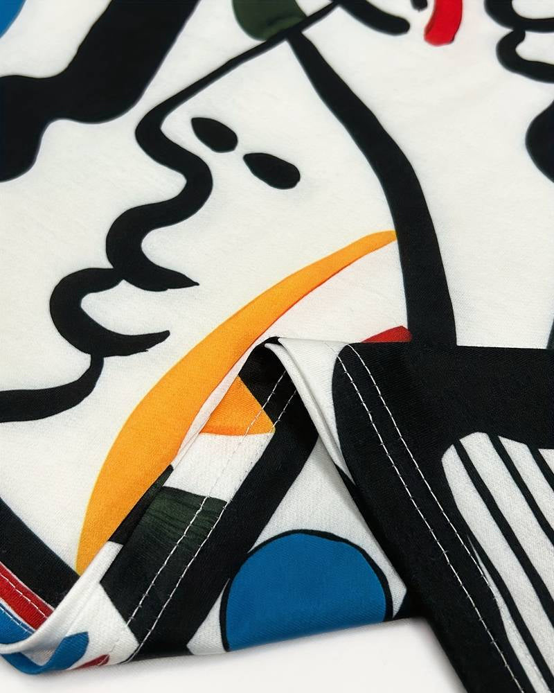 Abstract Printed Top