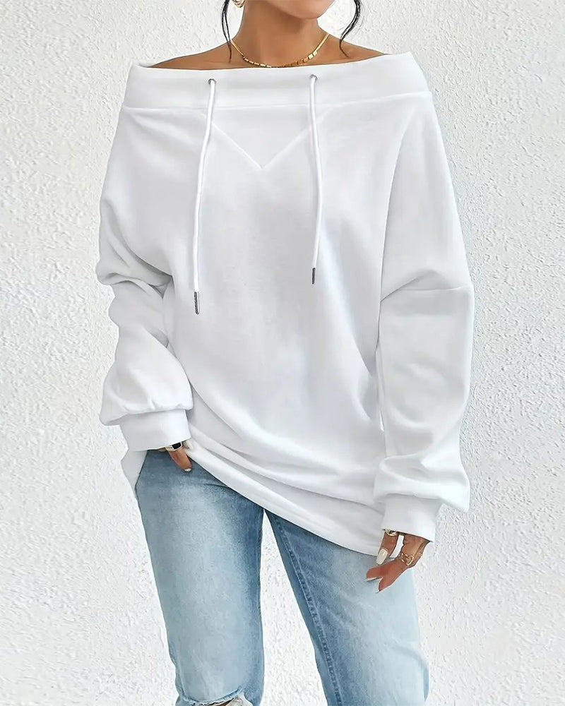 Fashion Solid Color Sweatshirt