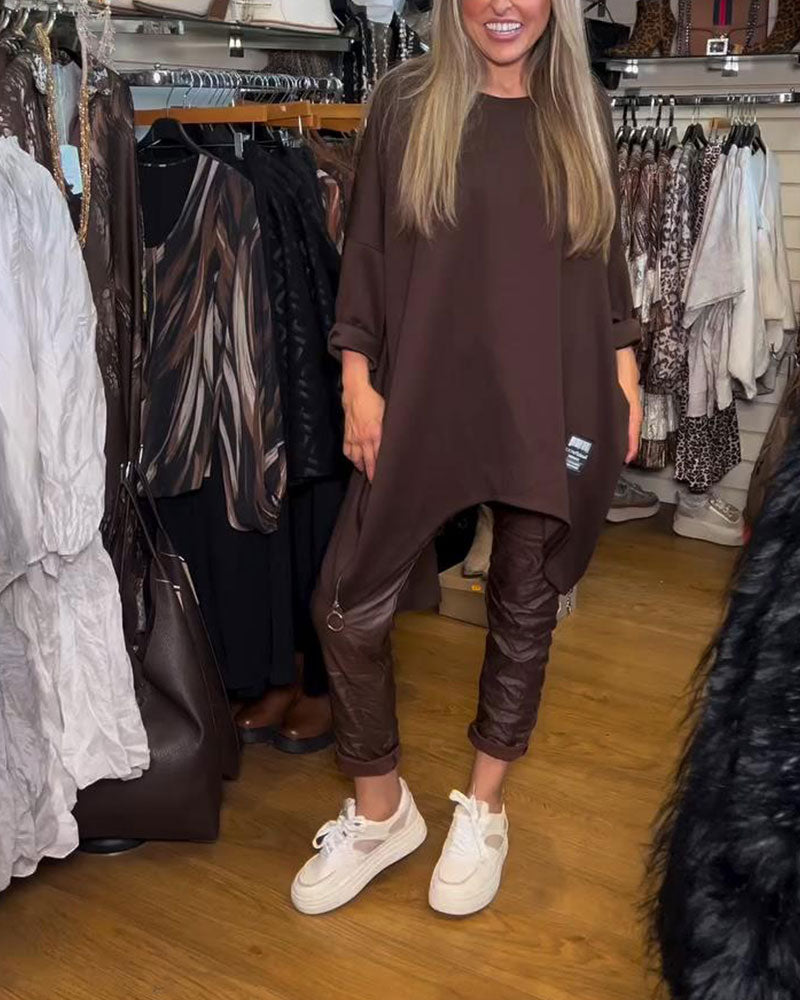 Round - neck Loose - fitting Sweatshirt