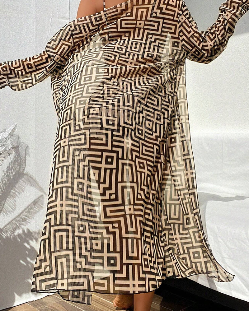 High Waist Three-Piece Swimsuit