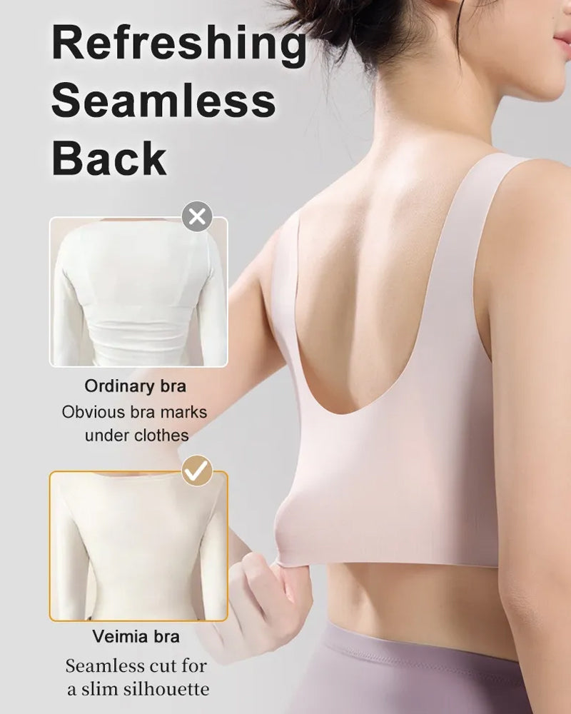 Front Buckle Satin Lace Bra